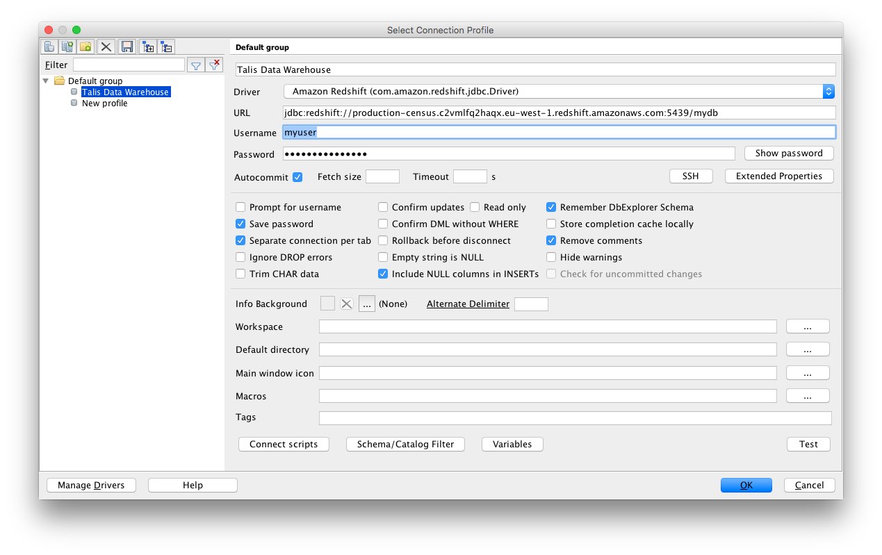 SQLWorkbenchJ Connection Screenshot