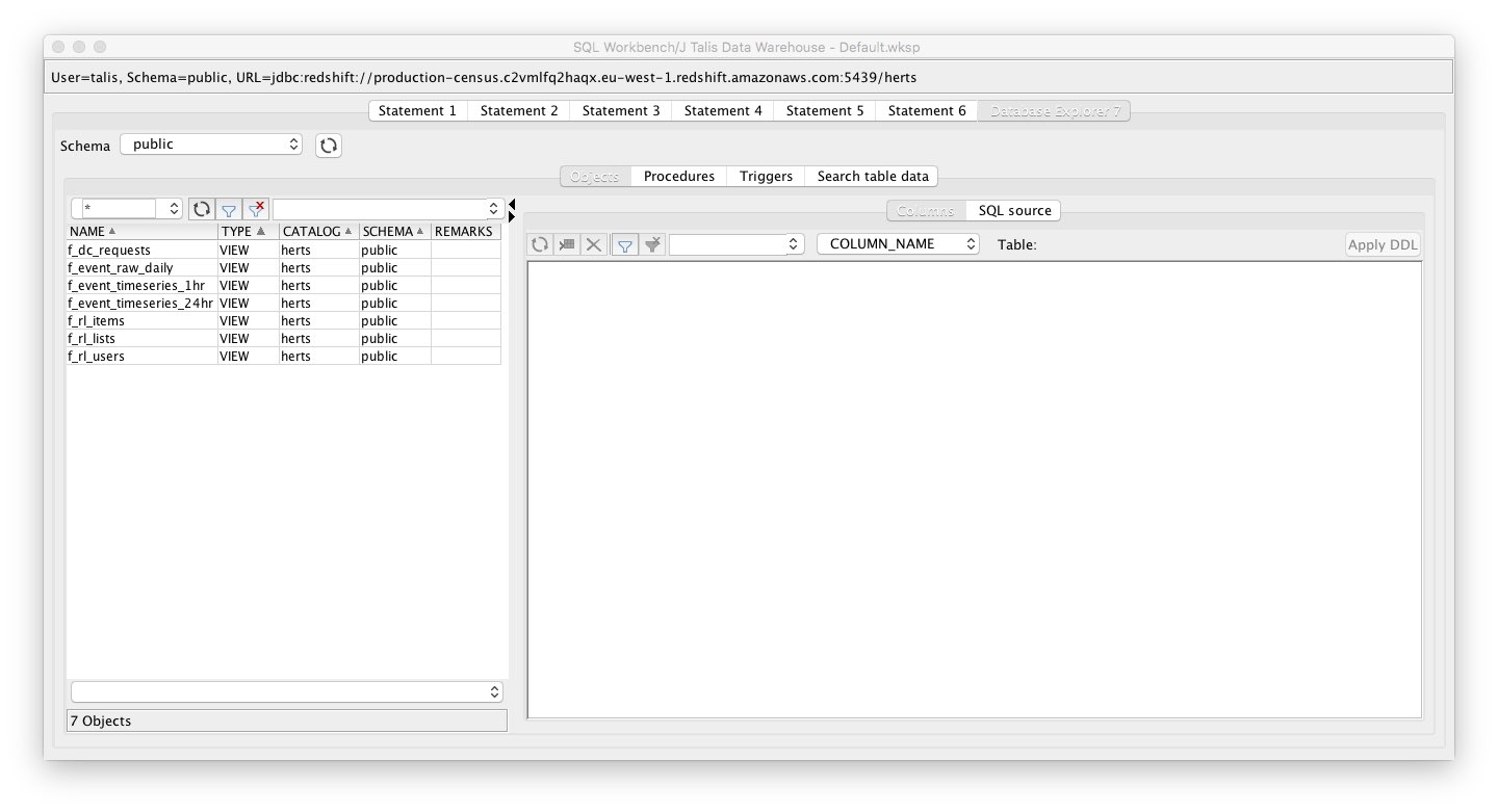 SQLWorkbenchJ Connection Screenshot